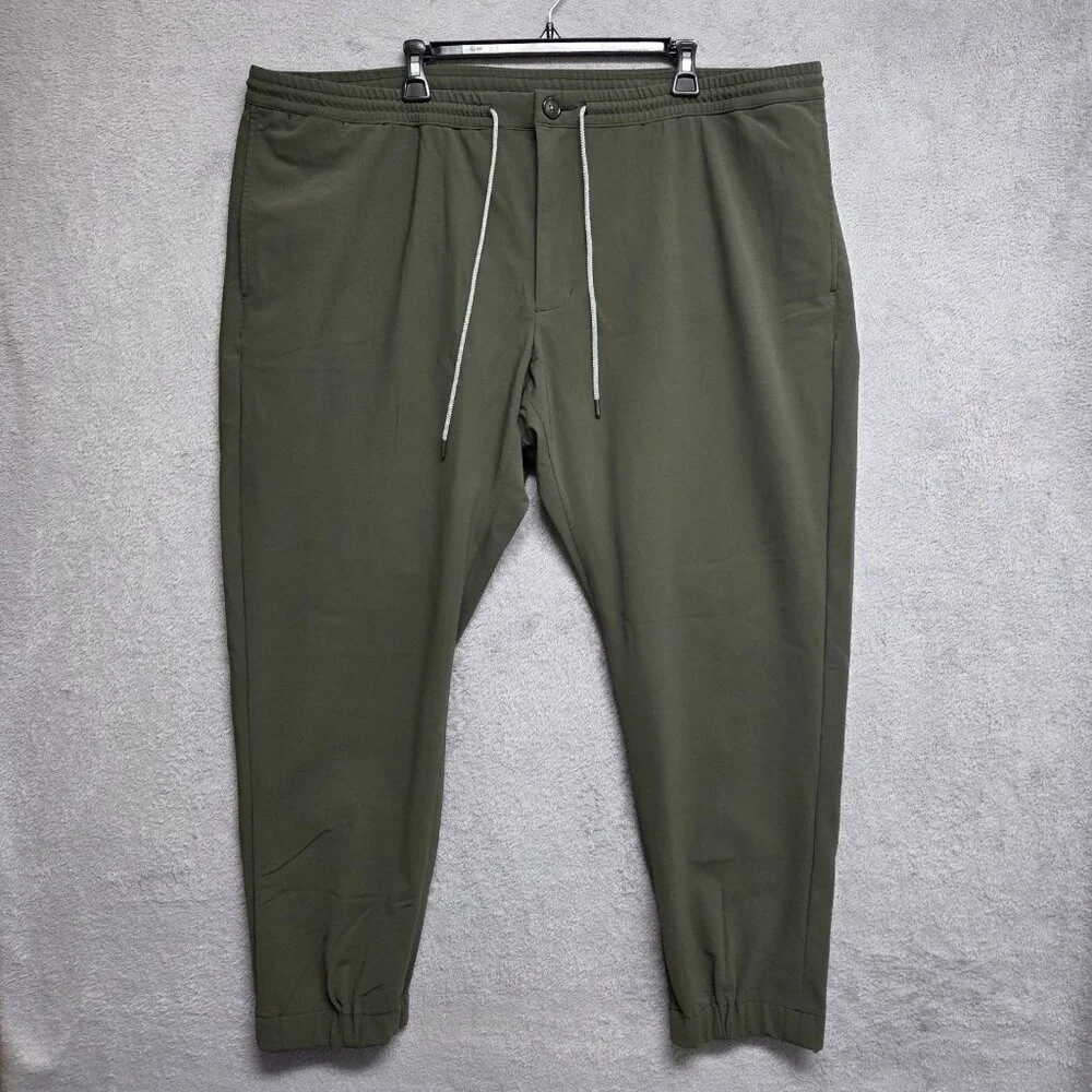 Proper Cloth Pants Mens 46x30 Green The Milano Performance Jogger Travel Comfort